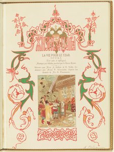 Programm für die Oper Ein Leben für den Zaren von M. Glinka, 1896