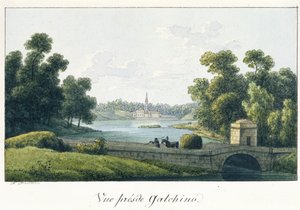 Das Prioratspalais in Gattschina, vor 1817