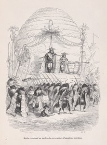 Danach kamen die Leibwächter mit schrecklichen Stacheln aus Szenen aus dem P..., ca. 1837-47