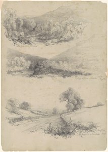 Clove Road, Catskills; Durch die Clove—Catskills; und Auf dem Weg zu Bracketts [recto] von Andrew Fisher Bunner