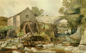 Mühlenbrücke und Wasserfall von Andrew Hunt