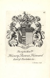 Wappen und Wappenschild des hochadligen Henry Bowes Howard von Andrew Johnston