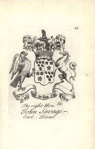 Wappen und Wappenschild des hochadligen John Savage, 5. Earl of Rivers von Andrew Johnston