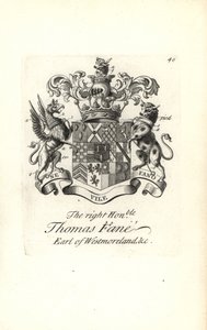 Wappen und Kamm des ehrenwerten Thomas Fane, 8. Earl of Westmoreland von Andrew Johnston