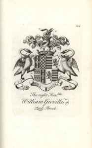 Wappen und Wappenschild des ehrenwerten William Greville, 7. Baron Brooke von Andrew Johnston