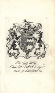Wappen und Kamm des hochadligen Charles Fitz-Roy, 2. Herzog von Cleveland von Andrew Johnston
