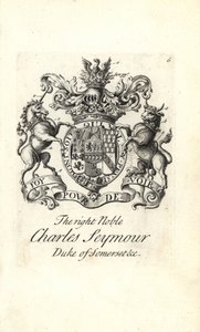 Wappen und Kamm des hochadligen Charles Seymour, 6. Herzog von Somerset von Andrew Johnston