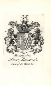 Wappen und Wappenschild des hochadligen Henry Bentinck von Andrew Johnston