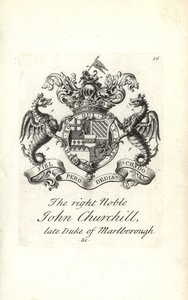 Wappen und Wappenschild des hochadligen John Churchill von Andrew Johnston