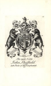 Wappen und Kamm des hochadligen John Sheffield von Andrew Johnston