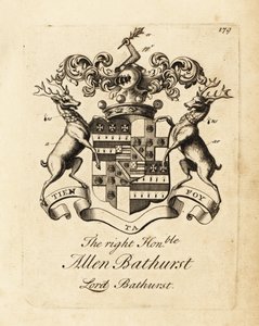 Wappen des Hochwohlgeborenen Allen Bathurst, Lord Bathurst von Andrew Johnston