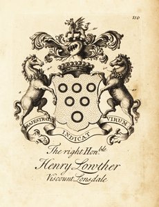 Wappen des hochverehrten Henry Lowther, 3. Viscount Lonsdale (1694-1751)