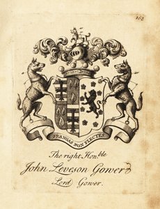 Wappen des hochwürdigen John Leveson Gower, Lord Gower