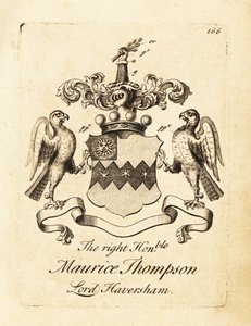 Wappen des hochverehrten Maurice Thompson, Lord Haversham, 2. Baron Haversham von Andrew Johnston