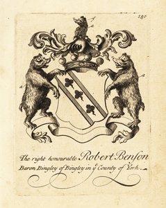 Wappen des Hochwohlgeborenen Robert Benson, Baron Bingley of Bingley in der Grafschaft York von Andrew Johnston