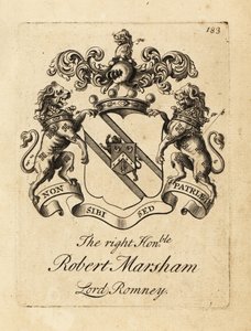 Wappen des hochwürdigen Robert Marsham, Lord Romney von Andrew Johnston