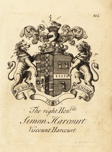 Wappen des Hochwohlgeborenen Simon Harcourt von Andrew Johnston