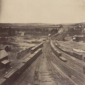 Alexandria Yard, Blick nach Westen und Südwesten, Virginia von Andrew Joseph Russell