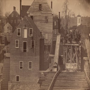 Das Ende der Brücke nach Burnsides Angriff, Fredericksburg, Virginia von Andrew Joseph Russell
