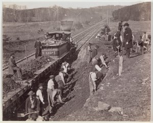 Ausgrabungen für "Y" an der Devereaux Station, Orange & Alexandria Railroad von Andrew Joseph Russell