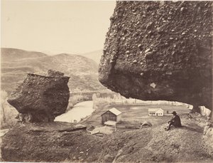 Hängender Felsen, Fuß des Echo Canyon von Andrew Joseph Russell