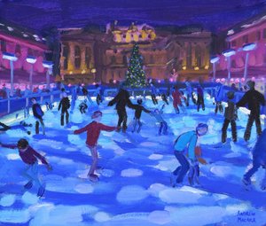 Abendliche Schlittschuhläufer, Somerset House, 2015