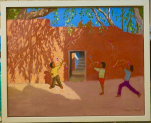 Bogenschießen spielen, Indien von Andrew Macara
