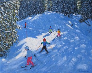 Skischule. Samoens, Grand Massif, Frankreich von Andrew Macara