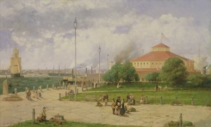 New Yorker Hafen und Castle Garden, 1885 von Andrew Melrose
