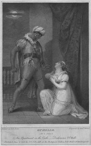 Othello. Akt 4. Szene 2. Ein Apartment im Schloss. Desdemona & Othello, 1801 von Andrew Michel