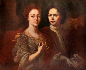 Porträt des Künstlers und seiner Frau, 1729, 1939 von Andrey Matveyev