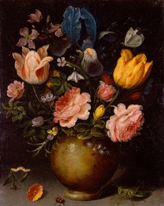 Blumenstudie mit Insekten von Andries Daniels