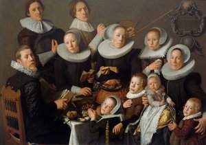 Porträt des Malers Andries van Bochoven und seiner Familie, 1629