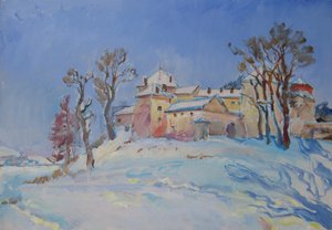 Sonniges Winter Schloss