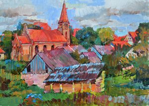 Lebhafte Dorfkirche