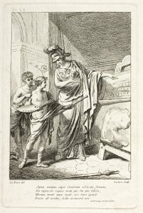 Minerva unterrichtet einen jungen Künstler, Illustration für den Katalog historique du Cabinet von Mariette von Ange Laurent de Lalive de Jully