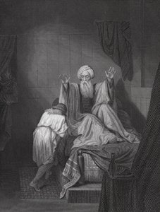 Isaak segnet Jakob (Gravur) von Ange Louis (1815 72) (after) Janet