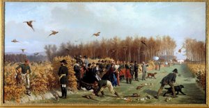 Jagd auf die Fasanerie von Ange Louis Janet