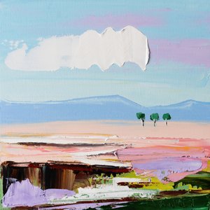 Farbenreiche abstrakte Landschaft