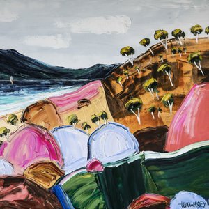 Farbenreiche Küstenlandschaft