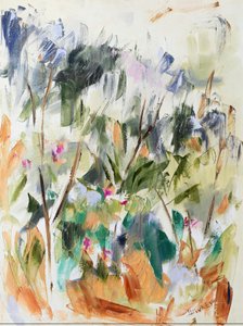 Lebendiger Gartenabstrakt von Angela Hawkey