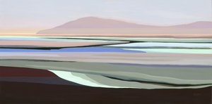 Gedämpfte abstrakte Landschaft von Angela Seear