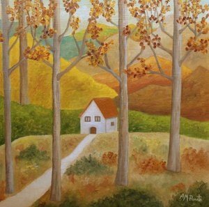 Herbstliches Landhaus
