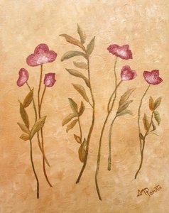 Rosa rustikale Blumen von Angeles M. Pomata