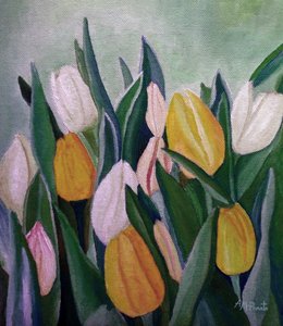 Lebendige Frühlings-Tulpen von Angeles M. Pomata
