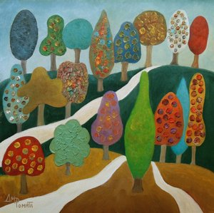 Verspielter Waldweg von Angeles M. Pomata