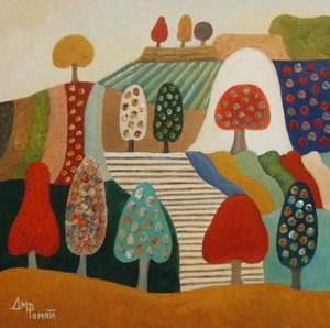 Verspielte Baumlandschaft von Angeles M. Pomata