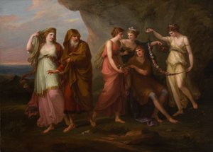 Telemach und die Nymphen der Kalypso von Angelica Kauffman