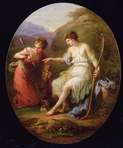 Diana bereitet sich auf die Jagd vor