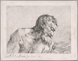 Alter Mann beim Lesen von Angelica Kauffmann